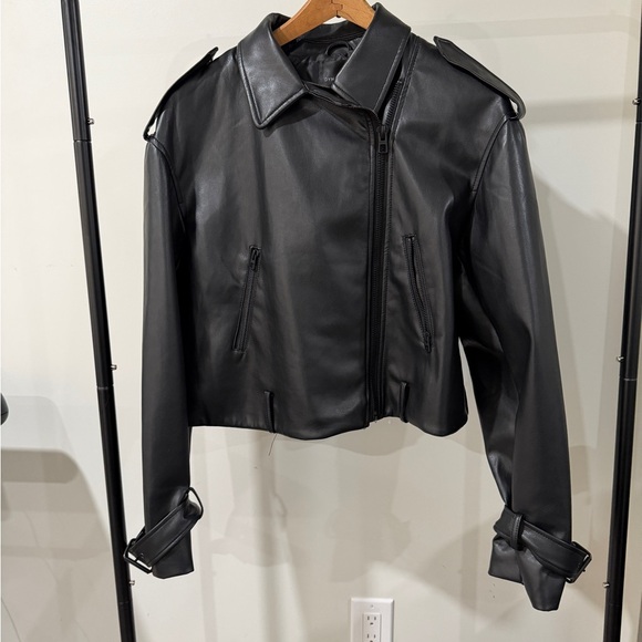 Dynamite Jackets & Blazers - Dynamite Sleek Black Faux Leather Jacket